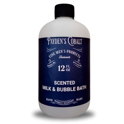 Payden's Cobalt Leather & Tea for Men Scented Milk & Bubble Bath, 12 Oz