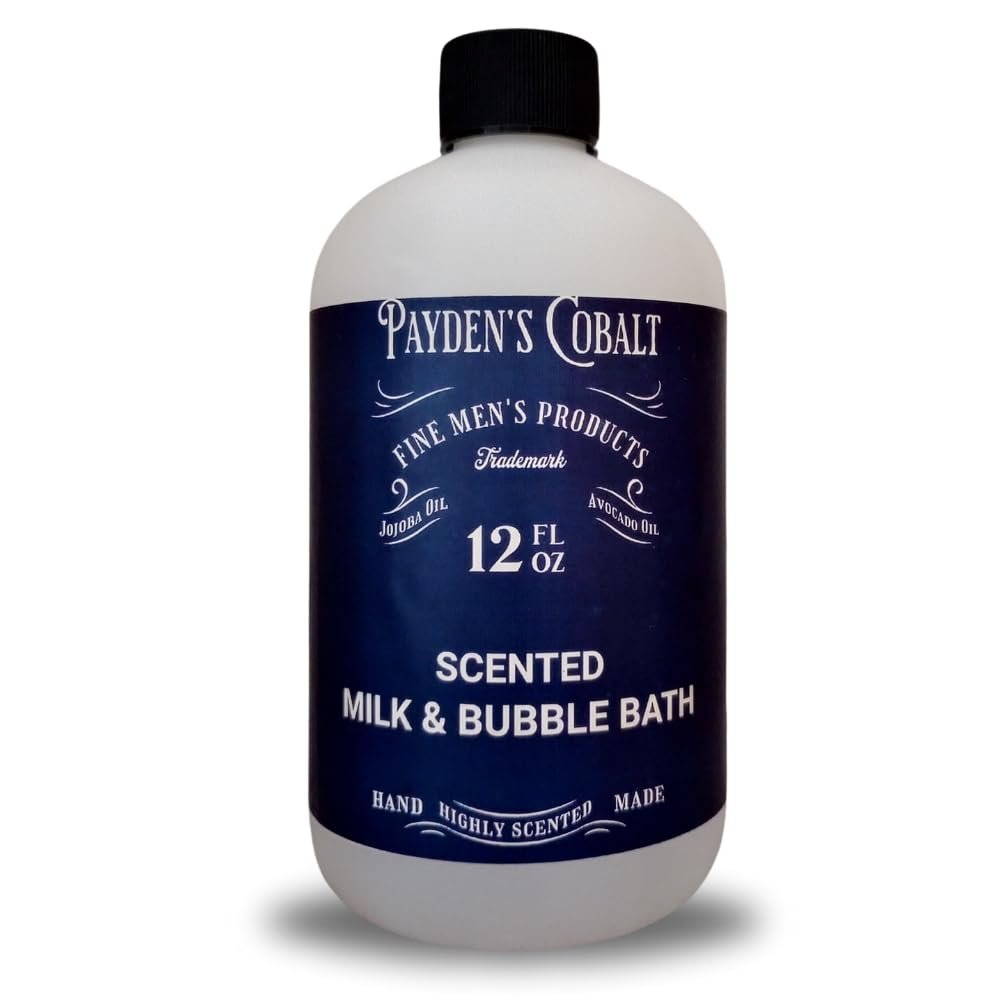 Payden's Cobalt Leather & Tea for Men Scented Milk & Bubble Bath, 12 Oz