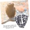SOESFOUFU 2pcs Elegant Leopard Print Headband Hair Bun Makers Bun Shaper Styling Tools for Women Hair Accessories view 3