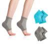2 Pairs Silicone Socks for Dry Cracked Feet Women, Moisturizing Heel Socks, Gel Toeless Lotion Sock, Moisture Silicon Foot Sock for Cracked Heels Overnight by Untrytb view 1