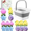 Lanwexy Foot Soaking Tub,Collapsible Bucket,Foot Spa,Foot Bath 16 Pack Foot Soak with Bath Salt and Tea Tree Oil.Foot Bath Soak Tub,Foot Balls for Foot Callus, Dry Cracked, Stubborn Foot Odor Scent. view 1