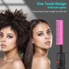 200-500F Pink Hot Comb:Electric Hot Comb for Lace Front Wigs,Electric Pressing Combs for Black Hair,Electric Straightening Comb for African American Hair (Black Pink) view 4