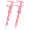 150mm Mini Plastic Caliper Double Scale Plastic Vernier Caliper for Eyebrow Jewelry Tatoo Sliding Gauge Ruler Measuring Tool (Pink) view 1