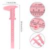 150mm Mini Plastic Caliper Double Scale Plastic Vernier Caliper for Eyebrow Jewelry Tatoo Sliding Gauge Ruler Measuring Tool (Pink) view 2