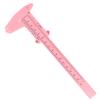 150mm Mini Plastic Caliper Double Scale Plastic Vernier Caliper for Eyebrow Jewelry Tatoo Sliding Gauge Ruler Measuring Tool (Pink) view 4