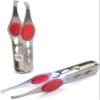 1PC Silver Tweezer With LED Light For Hair Removal Makeup Tool Eyebrow Eyelash Tweezers Tweezers for Women Facial Hair, Lash Trimmer, Ingrown For,Women's Removal view 1