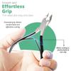 Professional Cuticle Trimmer Nail Cuticle Cutter Stainless Steel Cuticle Nippers with Sharp Blades of Cuticle Remover Clippers Manicure Tools Double Spring for Nail Care Pedicure Nail Tools (Black) view 3