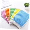 BATHVEVE 5pcs Exfoliating Gloves for Body Scrub and Deep Cleansing Textured Mitts for Bathing Shower Spa Use Unisex Exfoliator Mixed Colors view 4