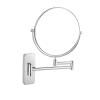 BINGOHM 8" Wall Mounted Makeup Mirror with Magnification,Two-Sided Swivel Bathroom Mirror,360 Swivel Extendable Cosmetic Shaving Mirror Magnification Mirror,10X,Chrome view 1