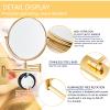 BINGOHM 8" Wall Mounted Makeup Mirror with Magnification,Two-Sided Swivel Bathroom Mirror,360 Swivel Extendable Cosmetic Shaving Mirror Magnification Mirror,10X,Chrome view 4