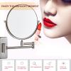 BINGOHM 8" Wall Mounted Makeup Mirror with Magnification,Two-Sided Swivel Bathroom Mirror,360 Swivel Extendable Cosmetic Shaving Mirror Magnification Mirror,3X,Antique Steel view 3
