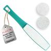 1 ALAZCO Double Sided Foot File Pumice Ergonomic Handle Scrubber Immediate Result Smooth Feet Heel Scraper Exfoliate Buffer Dead Skin Callus Corn Emery Fine & Coarse Pedicure Tool view 1