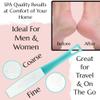 1 ALAZCO Double Sided Foot File Pumice Ergonomic Handle Scrubber Immediate Result Smooth Feet Heel Scraper Exfoliate Buffer Dead Skin Callus Corn Emery Fine & Coarse Pedicure Tool view 4