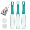 3 ALAZCO Double Sided Foot File Pumice Ergonomic Handle Scrubber Immediate Result Smooth Feet Heel Scraper Exfoliate Buffer Dead Skin Callus Corn Emery Fine & Coarse Pedicure Tool view 1