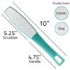 3 ALAZCO Double Sided Foot File Pumice Ergonomic Handle Scrubber Immediate Result Smooth Feet Heel Scraper Exfoliate Buffer Dead Skin Callus Corn Emery Fine & Coarse Pedicure Tool view 2