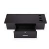 Classic Wall Mounted Styling Station with Drawer and Tool Holes, Vanity Table, Dressing Table, Equipment for Barber Beauty Spa Salon Shops, Black view 1