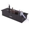 Classic Wall Mounted Styling Station with Drawer and Tool Holes, Vanity Table, Dressing Table, Equipment for Barber Beauty Spa Salon Shops, Black view 4