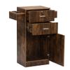 Locking Beauty Salon Station, Hair Styling Barber Station, Spa Salon Equipment with Small Cabinet, Pull Out Drawers, Dryer Holders, Rustic Brown view 2