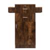 Locking Beauty Salon Station, Hair Styling Barber Station, Spa Salon Equipment with Small Cabinet, Pull Out Drawers, Dryer Holders, Rustic Brown view 4