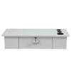 Classic Wall Mounted Styling Station with Drawer and Tool Holes, Vanity Table, Dressing Table, Equipment for Barber Beauty Spa Salon Shops, White view 1