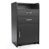 Salon Styling Station with 2 Drawers, 2 Hair Dryer Holders and 1 Cabinet, Black view 3