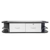 Classic Wall Mounted Beauty Salon, Barber Styling Station, Salon Equipment with Locking 2 Drawers, Black+White view 1