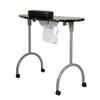 Portable Foldable Manicure Table Nail Table Desk with Electric Dust Collector, 4 Lockable Wheels, Carry Bag, Black view 3