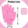 1 Pair Castor Oil Pack Wrap for Hand, Castor Oil Applicator, Washable Moisturizing Gloves for Wrist Arthritis and Carpal Tunnel, for Repairing Dry Cracked Moisturize Soften view 2