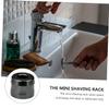 BESPORTBLE 2pcs Aluminum Alloy Facial Razor Stand Shaving Brush Holder Men's Razor Brush Rack Storage Bathroom Stand view 2