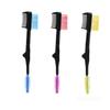 LIFKOME Double-ended Eyebrow Comb for Makeup Lashes Detangler Brush for Eyebrow Makeup Beauty Brush Random Color view 2