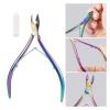 LZYXFP 1Pcs Stainless Steel Nail Art Cuticle Scissors Gold/Silver/Colorful Clipper Dead Skin Remover Manicure Pedicure(TR023-4) view 2
