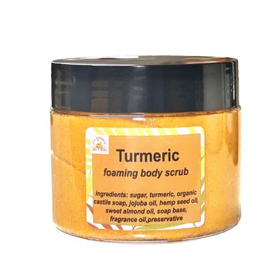 Turmeric Face & Body Scrub - (Citrus & Chamomile) Deep Cleansing, Exfoliating, Natural Oils
