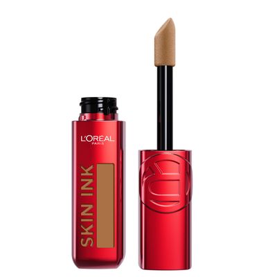 L'Oreal Paris Infallible Skin Ink 2-in-1 Foundation Concealer Hybrid Face Makeup, up to 48HR Transfer-Resistant with Medium Coverage, 375 Tan Warm