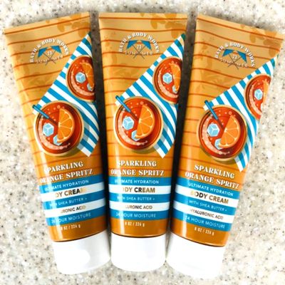3 SPARKLING ORANGE SPRITZ Ultimate Hydration bath & Body Cream 8 oz
