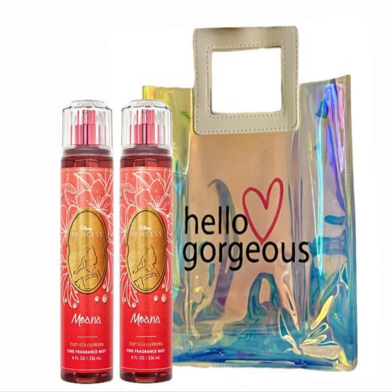 MOANAA - White Barn - Bath Body/Work - PRINCESS- 2 Piece Bundle - Premium Beauty - Full Size and Hello Gorgeous Gift Bag (Packaging May Vary)