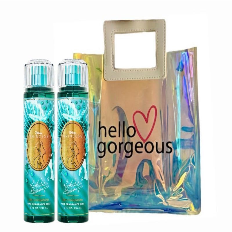 Ariell - White Barn - Bath Body/Work - PRINCESS- 2 Piece Bundle - Premium Beauty - Full Size and Hello Gorgeous Gift Bag (Packaging May Vary)
