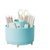 360-degree rotating storage box stationery living room cosmetics can be stored storage new experience goodbye messy (blue) view 1
