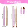 2 Pcs Lip Brush for Lipstick, Double Ended Retractable Lipstick Brush with Cap Reusable Versatile Lip Applicator Wands for Lips Gloss, Eyeshadow Include Lid (Gold and Pink) view 2
