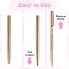2 Pcs Lip Brush for Lipstick, Double Ended Retractable Lipstick Brush with Cap Reusable Versatile Lip Applicator Wands for Lips Gloss, Eyeshadow Include Lid (Gold and Pink) view 4