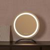 Standing Tabletop Mirror, LED Lighted Round Mirror, Dimmable Touch Switch Makeup Mirror, with 3 Color Lights, Metal Frame, Compatible with Vanity Table, Room Decor, Beauty Gifts,Mirrors view 1