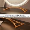 Standing Tabletop Mirror, LED Lighted Round Mirror, Dimmable Touch Switch Makeup Mirror, with 3 Color Lights, Metal Frame, Compatible with Vanity Table, Room Decor, Beauty Gifts,Mirrors view 2