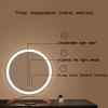 Standing Tabletop Mirror, LED Lighted Round Mirror, Dimmable Touch Switch Makeup Mirror, with 3 Color Lights, Metal Frame, Compatible with Vanity Table, Room Decor, Beauty Gifts,Mirrors view 3