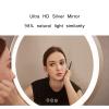 Standing Tabletop Mirror, LED Lighted Round Mirror, Dimmable Touch Switch Makeup Mirror, with 3 Color Lights, Metal Frame, Compatible with Vanity Table, Room Decor, Beauty Gifts,Mirrors view 4