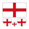 20pcs Flag Face Sticker Germany France Italy Belgium Netherlands National Flag Temporary Tattoo(Red white) view 1