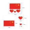 20pcs Flag Face Sticker Germany France Italy Belgium Netherlands National Flag Temporary Tattoo(Red white) view 2