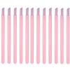 12 Pieces Stone Nail File Nail Cuticle Pusher and Buffing Tool for Home and Salon Use, Pink view 1