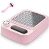 Pink Nail Dust Collector with Reusable Filter for Gel Polish Removal view 1