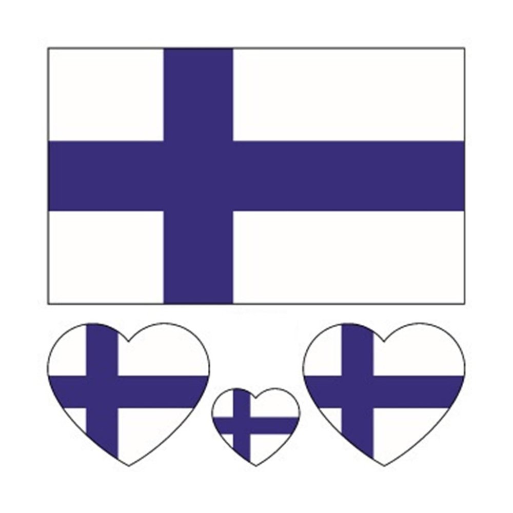 12PCS Flag Series Face Tattoo World Match Fan Games Ukraine Norway Country Temporary Tatoo Sticker(Blue white)
