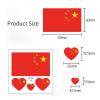 12PCS Flag Series Face Tattoo World Match Fan Games Ukraine Norway Country Temporary Tatoo Sticker(Blue white) view 2