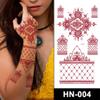 10 Sheets Brown Henna Tattoo Stickers Waterproof Women Lace Fake Tattoos for Wedding Masquerade Party Festival Body Art Decorations view 3